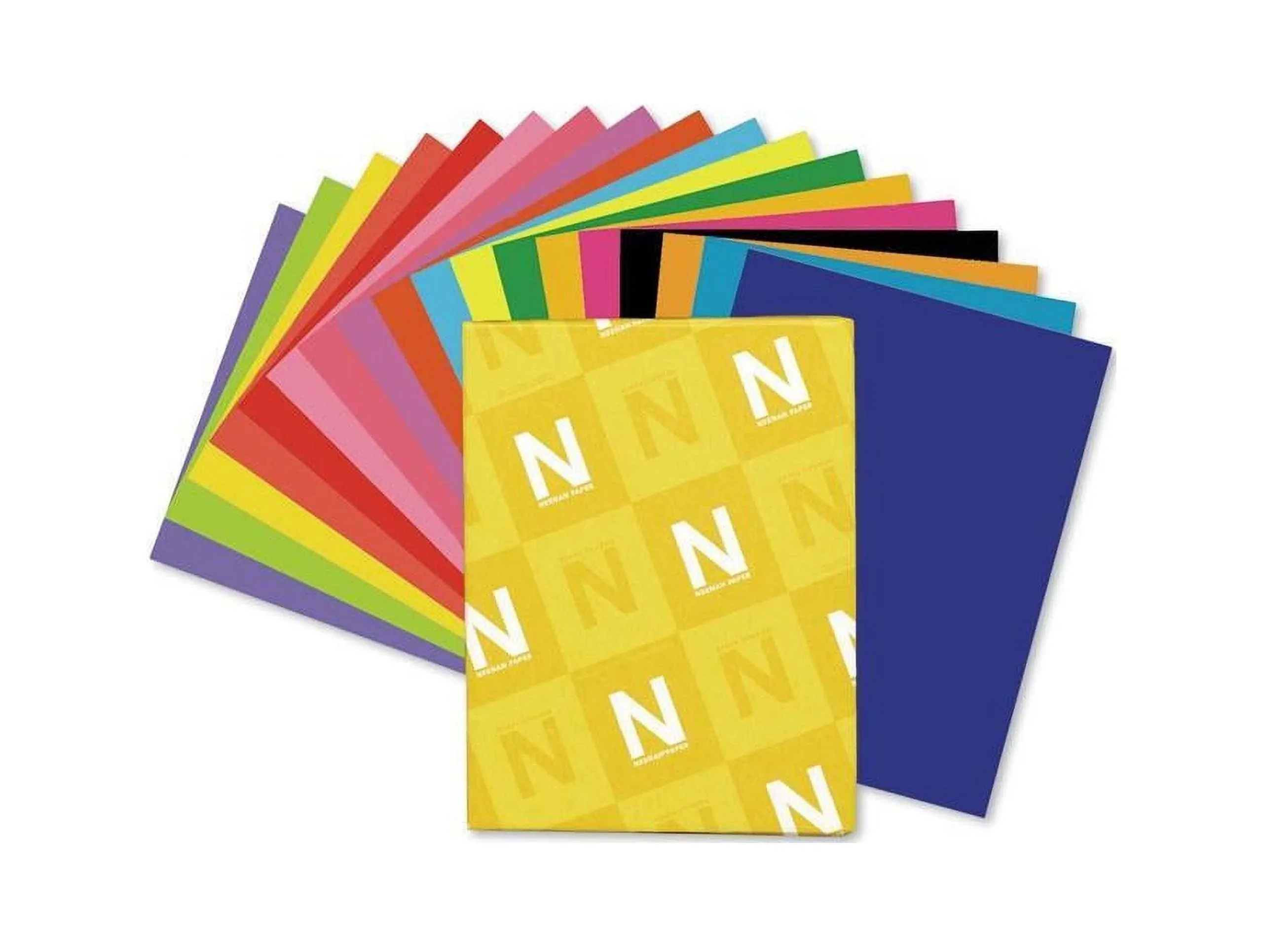 Color Cardstock, 65 lb Cover Weight, 8.5 x 11, Assorted Colors, 100/Pack