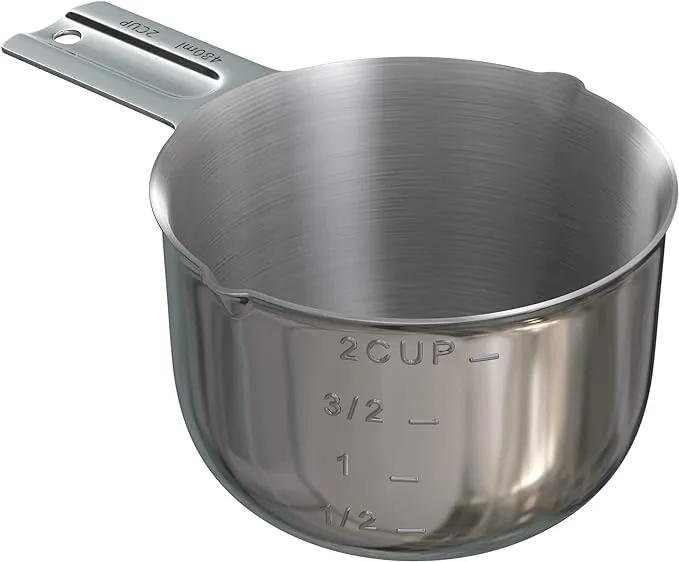 Premium 2 Cup Measuring Cup 480ml Stainless Steel Onepiece Construction Dishwa