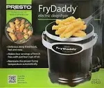 Presto 05420 1200 Watts 32oz. Capacity FryDaddy Electric Deep Fryer in Black