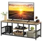 TV Stand Up to 50 Inches, 39 Inch Industrial Entertainment Center Media Conso...