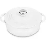 Le Creuset Shallow Round Dutch Oven: 2.75 QT, White