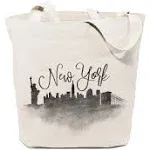 New York Cityscape Cotton Canvas Tote Bag by The Cotton & Canvas Co.