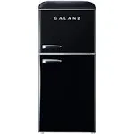 Galanz 4.0 Cu. ft. Retro Mini Refrigerator with Dual Door True Freezer in Black