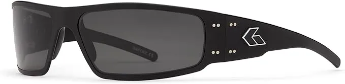 Gatorz Eyewear, Magnum Model, Aluminum Frame Sunglasses - Black/Smoked Polarized Lens