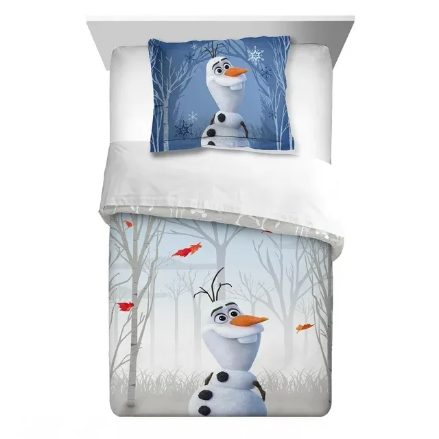 Frozen 2 Olaf 2-Piece Comforter and Sham Set Kids Bedding Twin/Full Size Twin ...