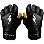 Bruce Bolt Batting Gloves Short Cuff Premium Pro - Yellow - S