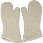 Nouvelle Legende® Cotton Quilted Terry Oven Mitts Long Lasting Heat Resistance Protection 17 Inches Set of 2