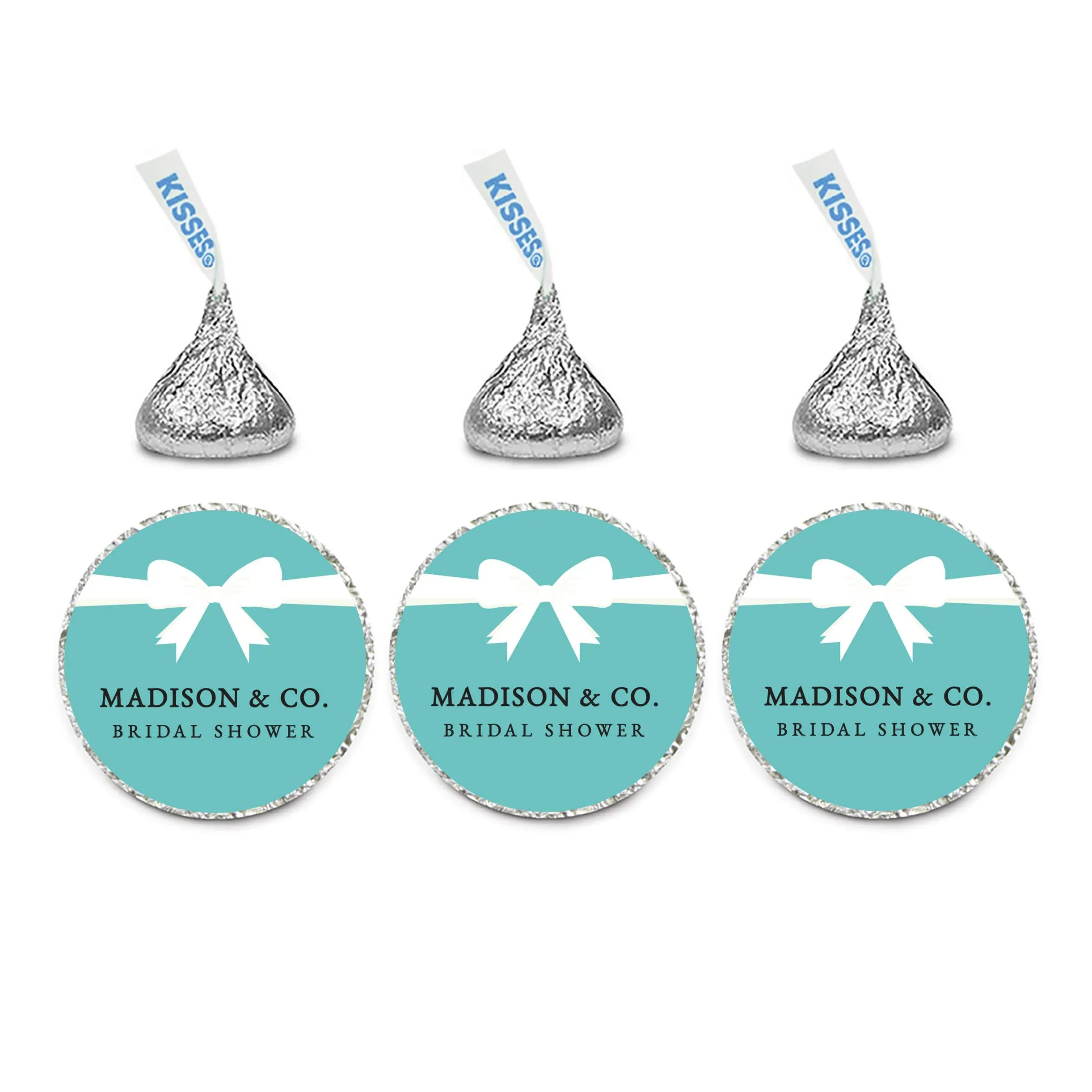 Personalized Bride &amp; Co Bridal Shower Hershey&#39;s Kisses Label Stickers