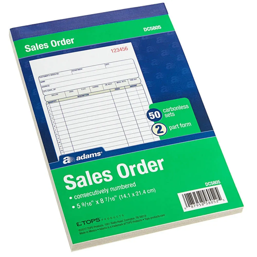 Adams 2-Part Sales Book