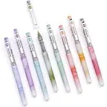 Writech Liquid Ink Rollerball Pens: Multi Colored 0.5mm Extra Fine Point Tip Rolling Roller Ball Pen 8ct Assorted Colors for Journaling Smooth