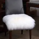 Genuine Australian Sheepskin Chair Cushion Seat Pad Fluffy Chair Cover 17”X17”