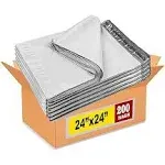 iMBAPrice 250 - 24x24 Premium Matte Finish White Poly Mailers Envelopes Bags (iMBA-8PM-250)