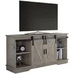 TV Stand - 65 in. Entertainment Center with Media Console Shelves, Cable Management (Gray Woodgrain)