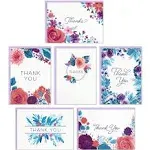 Hallmark Thank You Cards Assortment, Painted Flowers (48 Cards with Envelopes for Baby Showers, Wedding, Bridal Showers, All Occasion)