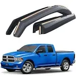 Goodyear Shatterproof In-Channel Window Deflectors for Trucks Dodge Ram 1500 2009-2018 Quad Cab, Rain Guards, Window Visors for Cars, Vent Deflector