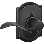 Schlage Accent Dummy Lever Lock with Camelot Trim Right Hand F170-ACC-CAM Matte Black