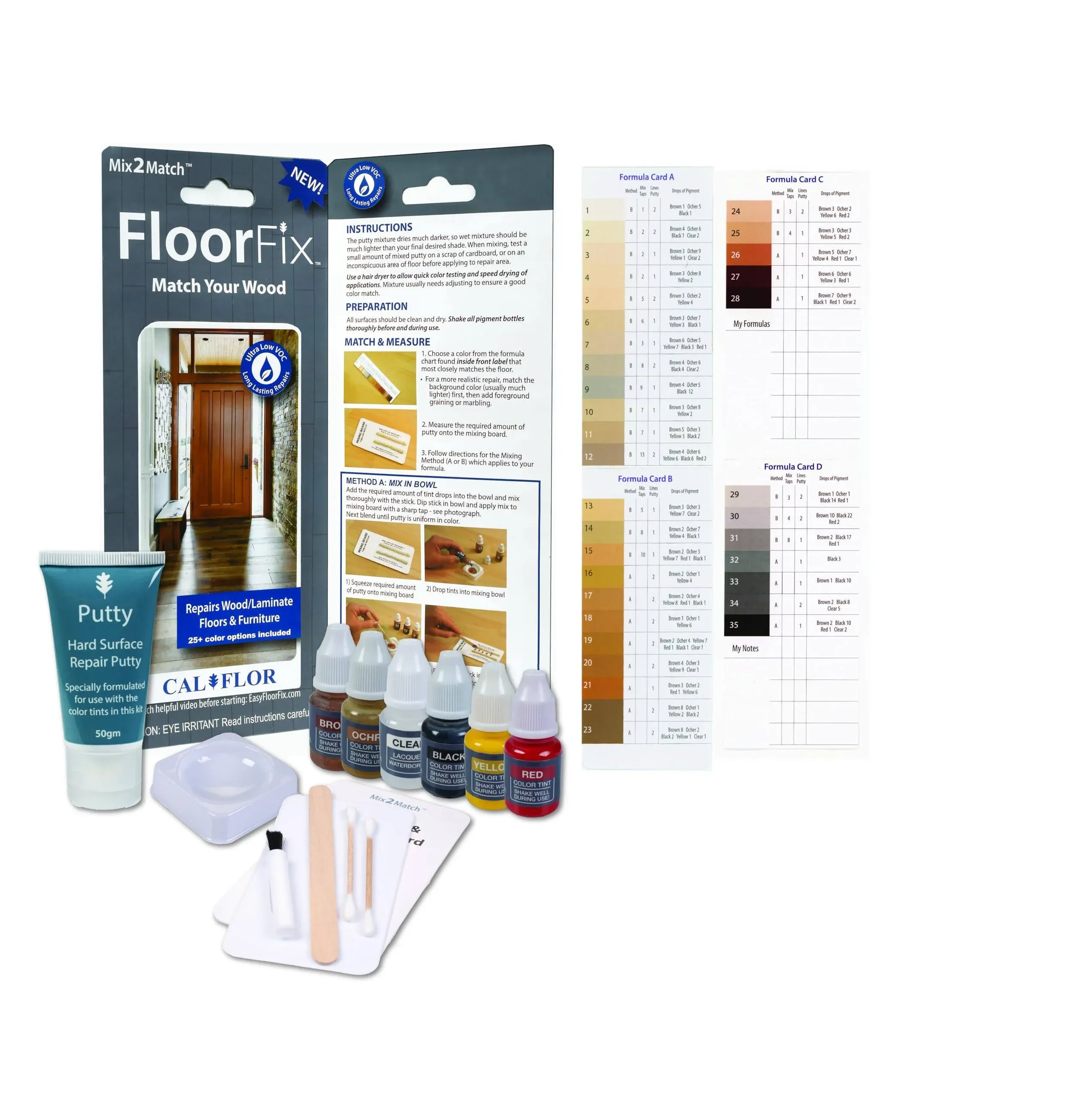 Floor Patch Repair Kit for Wood Laminate Matching also Furniture Cabinets