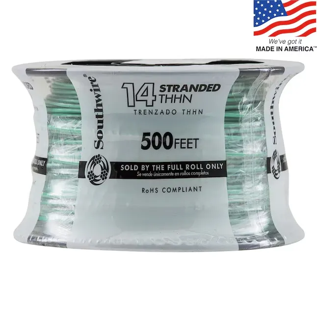 Southwire 500-ft 14-AWG Green Stranded Copper Thhn Wire (By-the-roll)