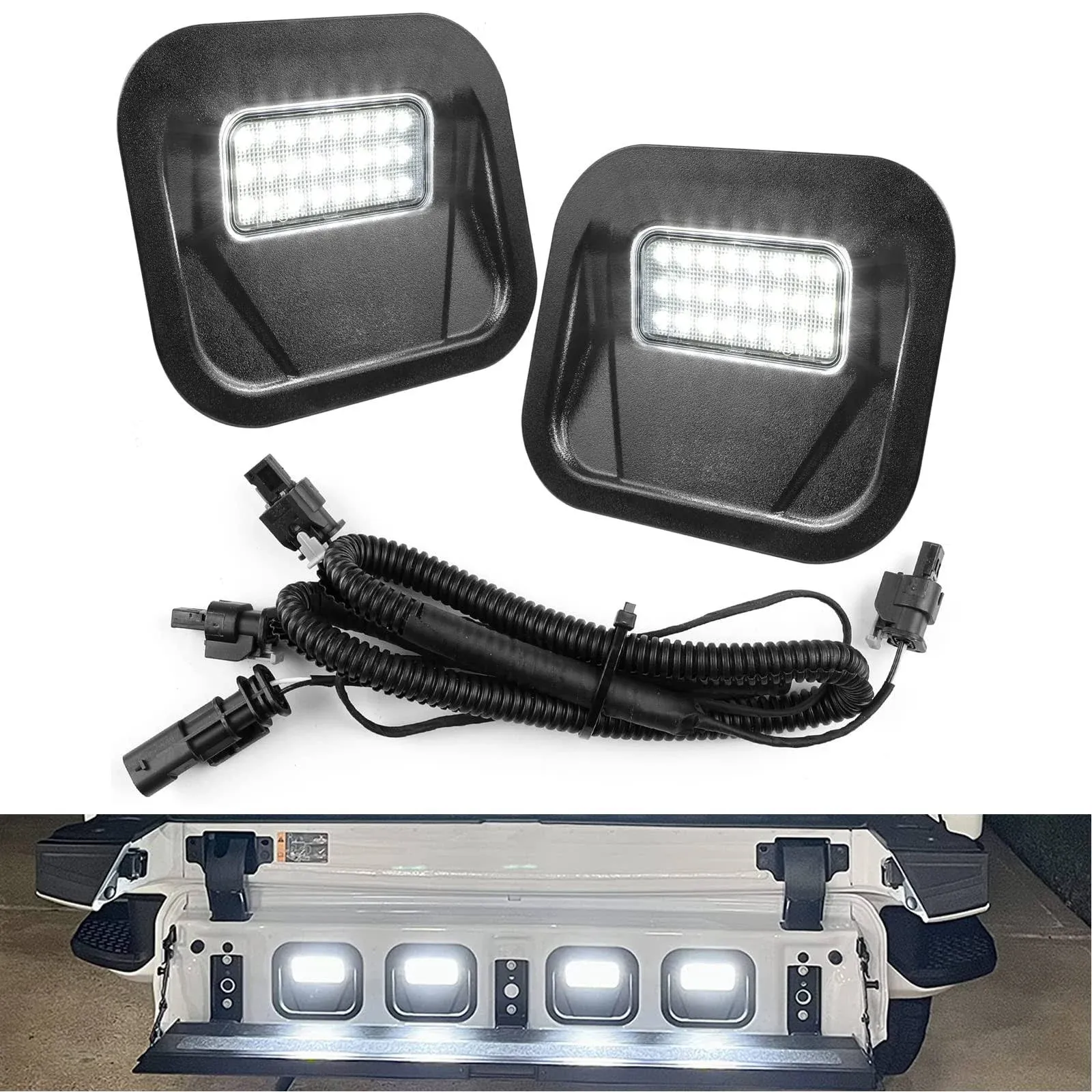 Led Tailgate Step Light Truck bed Multi-Pro Lamp Kit accessories Replace for GMC Sierra 1500 2500 HD 3500 HD 2020-2021 Chevrolet Silverado 1500 2500 HD 3500 HD 2020 (Two Sets)