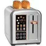 Toaster 2 Slice, Stainless Toaster LCD Display&amp;Touch Button,Faster Heating Speed