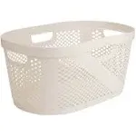 Mind Reader Basket Collection, Laundry Basket, 40 Liter (10kg/22lbs) Capacity, Cut Out Handles, Ventilated, 14.5"L x 23"W x 10.5"H, Gray