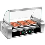 Giantex Electric Sausage Grill Hot Dog Grill Cooker 7 Rollers for 18 Hotdogs Stainless Steel Hot Dog Warmer Sausage Grilling Machine Sausage Roller