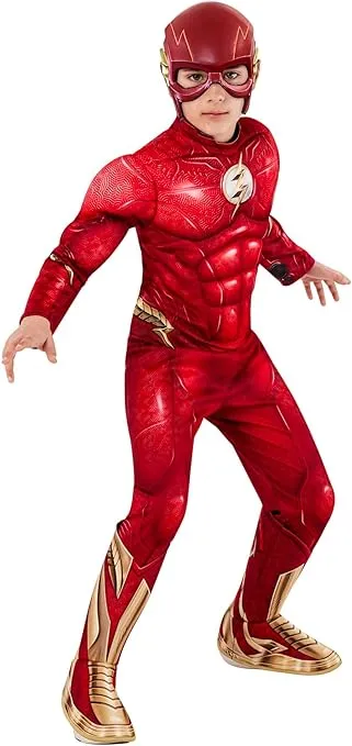 Rubie's Boy's DC: The Flash Movie Deluxe Costume Jumpsuit and Mask