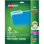 Avery Self-Adhesive Plastic Reinforcement Labels in Dispenser, 1/4" Diameter, Glossy Clear, 1000/Pack (5722)