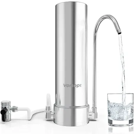 F7 Countertop Water Filter System,Rapid Flow,12 Months or 8000 Gallons Long-Life,5-Stage Filtration- Reduces Chlorine,Heavy Metals,Bad Odors,add Mineral Material-Includes 1 Filter