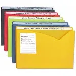 C-Line® Assorted Colors Write-On Poly File Jackets, 25ct.