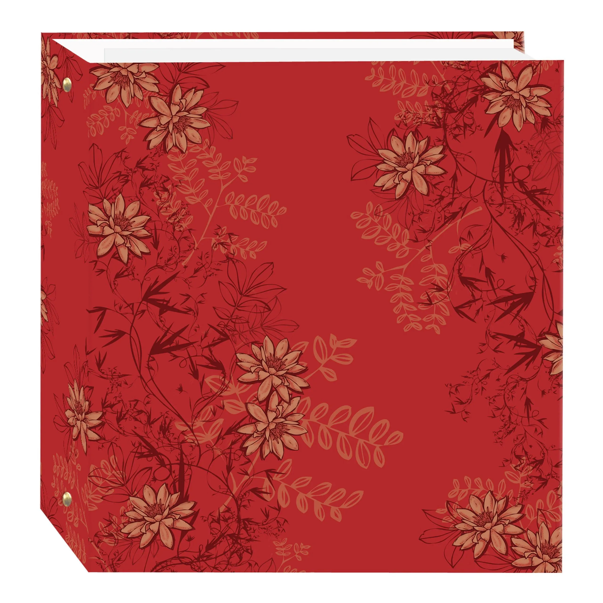 Pioneer TR-100D Magnetic 3-Ring Photo Album Red Foliage, White