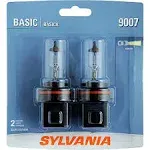 Sylvania 9007 Basic Halogen Headlight Bulb, (contains 2 Bulbs)