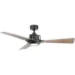 Modern Forms Osprey 56 Osprey 56 inch 3 Blade Indoor / Outdoor Smart LED Ceiling Fan - Matte, Matte Black / Barn Wood / 3000K