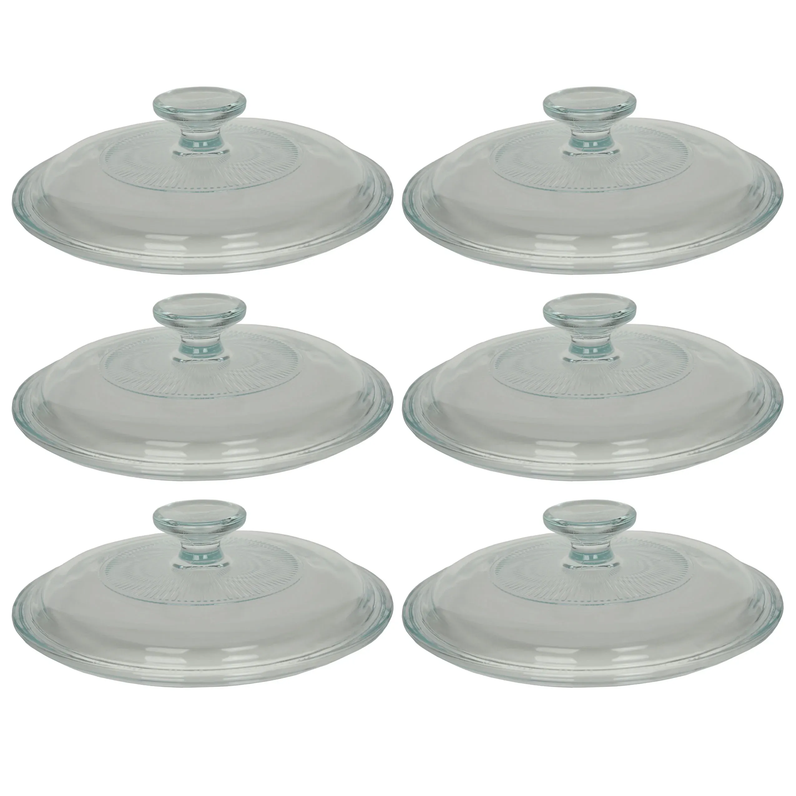 Corningware G-5c Fluted Round Clear Glass Lid Cover