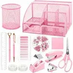 Shop 11 Pcs Pink Office Supplies Set