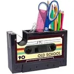 FTC Retro Cassette Tape Dispenser Office Supply Holder - 6.70 inch x 1.98 inch x 4.53 inch Mix Tape, Size: 6.70 x 1.98 x 4.53