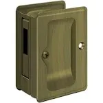 Deltana SDAR325U15 Heavy Duty Pocket Lock; adjustable; 3-1/4" x 2 1/4" Sliding Door Receiver; Satin Nickel Finish