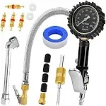 AZUNO Tire Inflator with Pressure Gauge 100 PSI - Air Compressor Accessories with ...