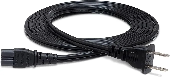 Hosa PWP-426 IEC C7 to NEMA 1-15P Power Cord, 8-Feet