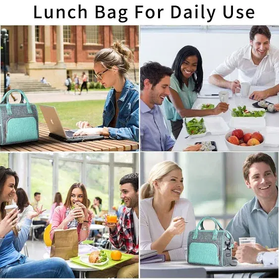 WONDAY Lunch Bags for Women Insulated Lunch Bag Reusable Lunch Bag Leakproof ...