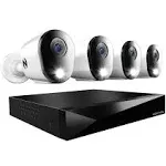 Night Owl - 12 Channel 8 Camera Wired 2K 1TB DVR Security System with 2-Way Audio - White