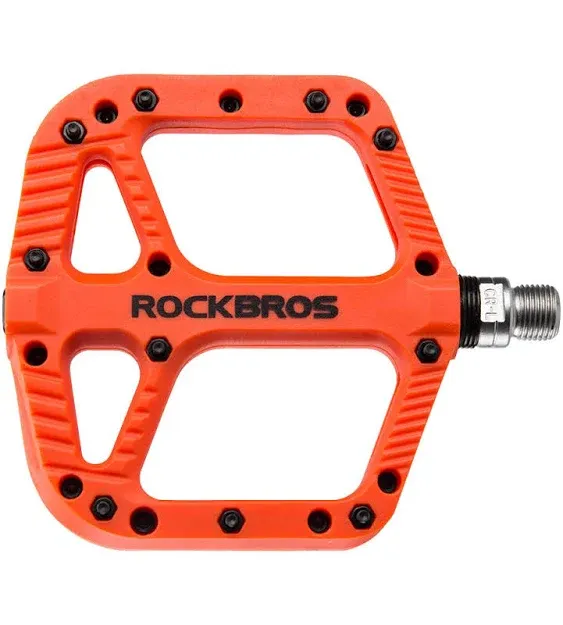 Rock Bros Mountain Bike Pedals Nylon Composite Bearing 9/16" MTB Bicycle Pedals ...