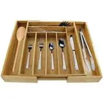 Cuisinart 9 Compartment Adjustable Bamboo Utensil Organizer – Ideal for Keeping Kitchen Supplies and Silverware Organized – Flatware Drawer Tray for Multi-Purpose Storage 18 x 13 x 2 Inches