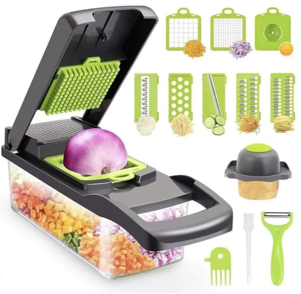 Vegetable Chopper Multifunctional 16-in-1 Food Choppers Onion Chopper Vegetable ...