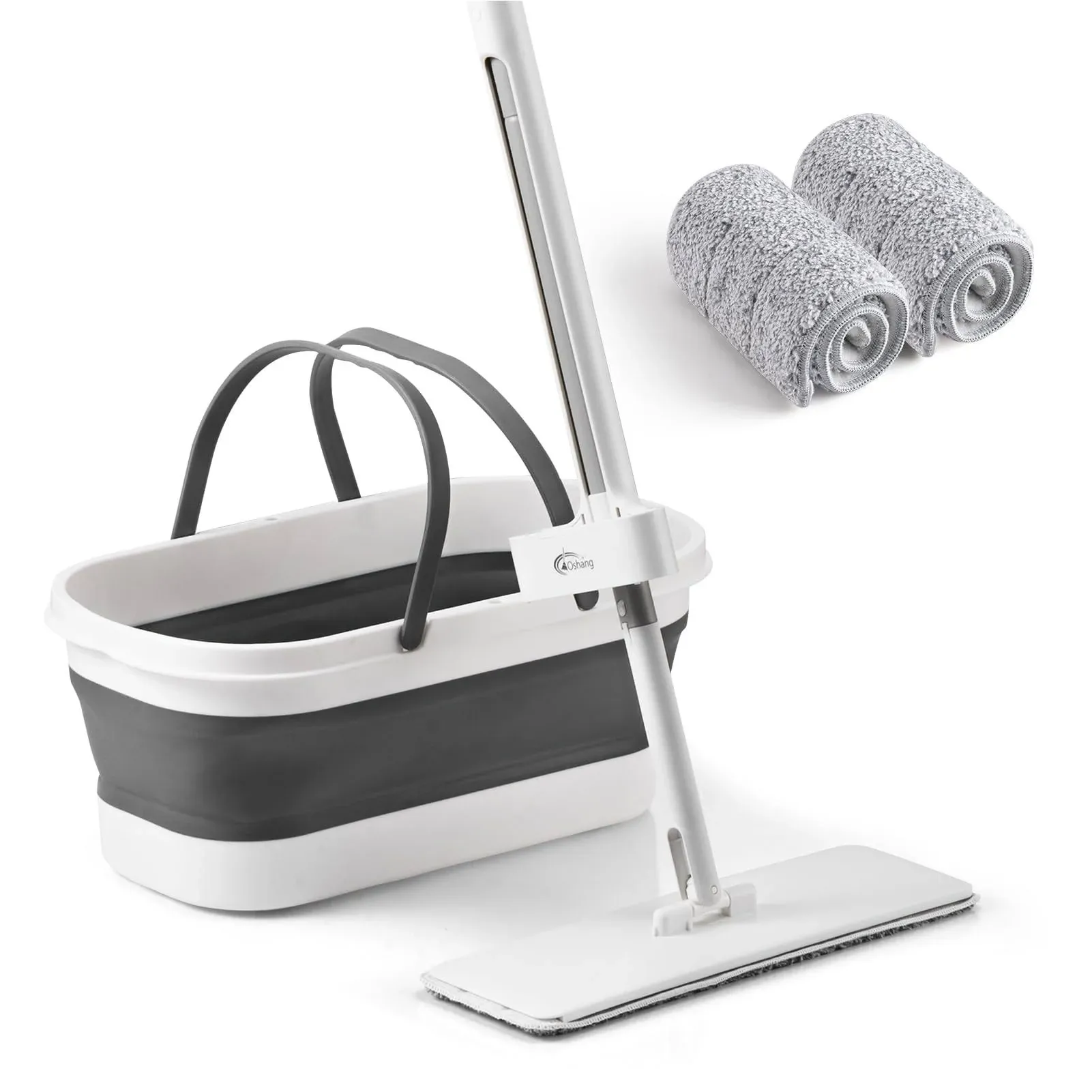 Flat Mop and Bucket OG7 Mops for Floor Cleaning Bucket with Wheels Stainless Ste