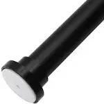 Meriville 1-Inch Diameter Metal Spring Tension Rod, Adjustable Length 18-inch to 30-Inch, Black, Size: 18-30