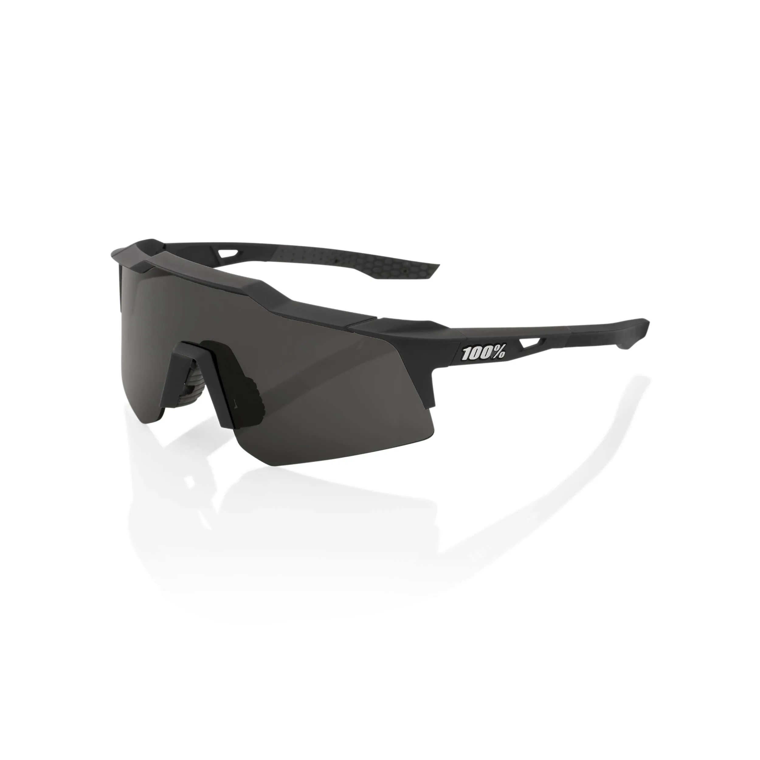 100% Speedcraft XS Soft Tact Black Sunglasses, Smoke Lens