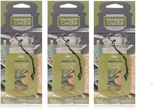 Yankee Candle Paper Car Jar Hanging Air Freshener Sage & Citrus Scent (Pack of 3)