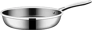 Nuwave Designs- 12" Fry Pan, Skillet, Even-Heating Technology, 3 Layer 18/10 Stainless Steel, Tri-Ply & Heavy-Duty Construction, PTFE PFOA PFOS Free,10 -Yeär Wärranty