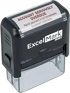 Account Seriously Overdue - Self Inking Bill Collection Stamp in Red Ink